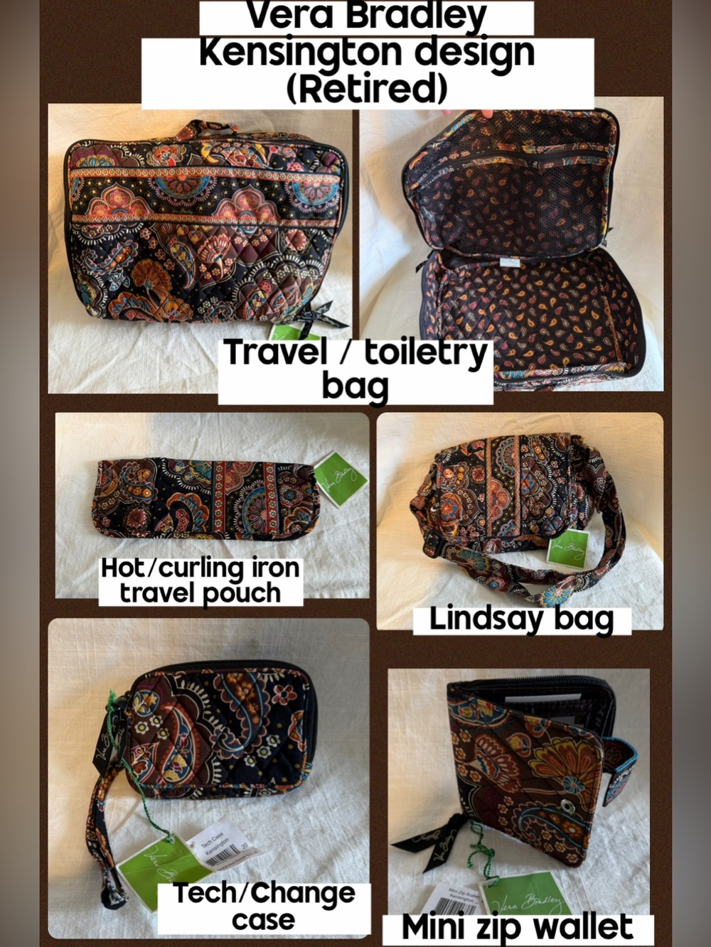 Vera Bradley Retired Kensington Design Set